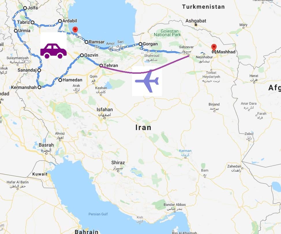 Northwest to Northeast Tour of Iran