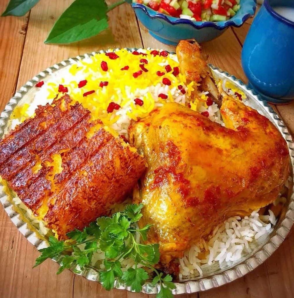 Zereshk Polo (Persian barberry rice with chicken)